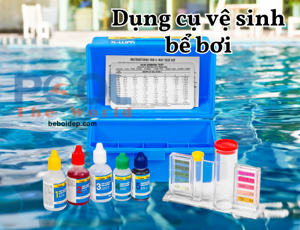 Khắc phục nước xanh đục chỉ 5p nhờ bộ test pH Clo hồ bơi